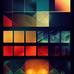 Fototapeta premium vector geometric network patterns futuristic scient generative ai 