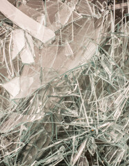 Broken glass texture and black background