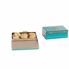 Foto op Canvas 3D render of cookies in a metal box isolated on a white background © Miklós Polgár/Wirestock Creators