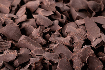 pieces chocolate bars, top view. chocolate background.