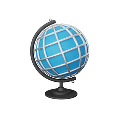 3d rendering table globe isolated useful for education, learning, knowledge, school and class design
