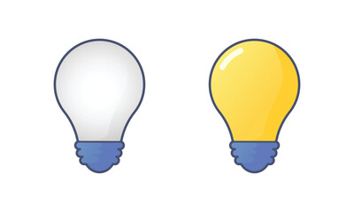 Illustration of lightbulb energy, light and bright. creativity idea business innovation, on transparent background