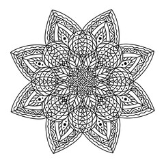 Mandala. Round Ornament Pattern. Vintage decorative elements. Hand drawn background. Islam, Arabic, Indian, ottoman motifs.