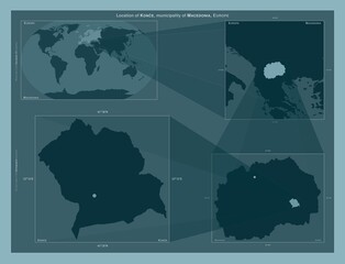 Konce, Macedonia. Described location diagram