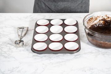 Chocolate peppermint cupcakes