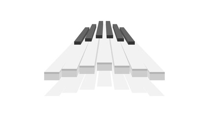 Abstract Piano Keys Music Keyboard Instrument Song Melody Vector Design Style