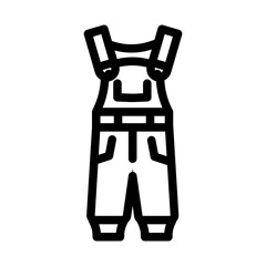 dungarees pants apparel line icon vector. dungarees pants apparel sign. isolated contour symbol black illustration