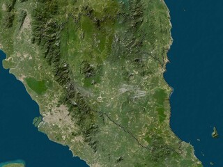 Pahang, Malaysia. Low-res satellite. No legend - obrazy, fototapety, plakaty
