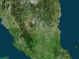 Pahang, Malaysia. High-res satellite. No legend - obrazy, fototapety, plakaty