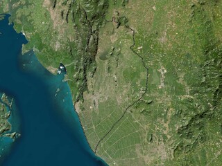 Perlis, Malaysia. Low-res satellite. No legend - obrazy, fototapety, plakaty