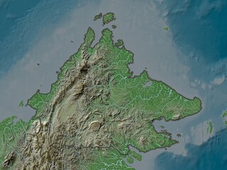 Sabah, Malaysia. Wiki. No legend - obrazy, fototapety, plakaty