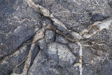 Close Up of Rock Lines at Bay Gray with Tan Lines
