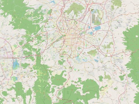 Ciudad de Mexico, Mexico. OSM. No legend