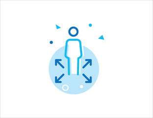 Business Direction Stroke Line Icon