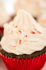 Chocolate peppermint cupcakes