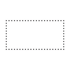 Rectangle shape dashed icon vector symbol for creative graphic design ui element in a pictogram illustration