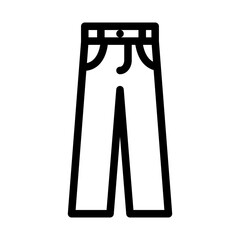 chino pants clothes line icon vector. chino pants clothes sign. isolated contour symbol black illustration
