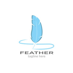 feather icon design vector template