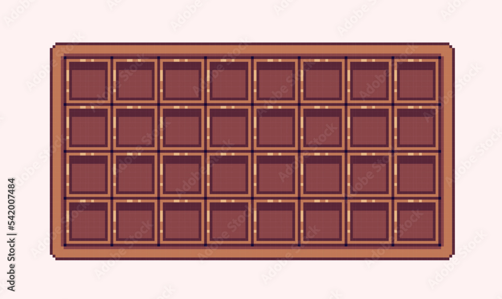 Wall mural rpg inventory pixel art. backpack slots, interface boxes design collection. 8 bit sprite. game devel