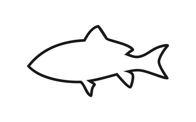 Fish vector icon isolated on white background