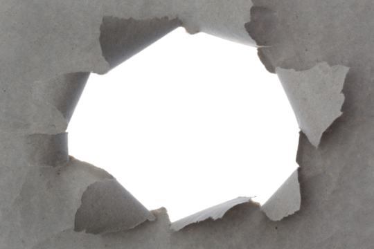 hole in paper, png file