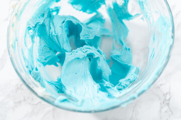 Mermaid themed 3 layer vanilla cake