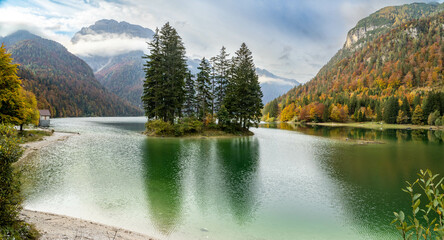 Predil lake, Julian alps, Italy