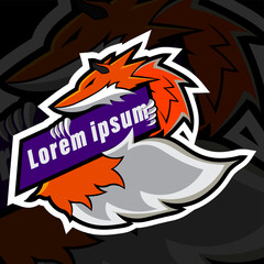 illustration of a fox gaming logo vector eps 10