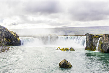 Goðafoss Waterfall Cliff in East Iceland