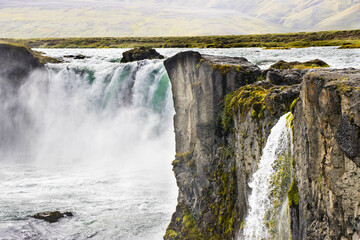 Goðafoss Waterfall Cliff in East Iceland