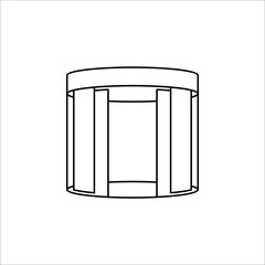 sliding door line icon vector. sliding door sign. automatic door vector icon on white background