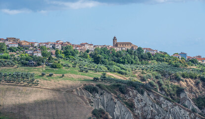 Panorama of Atri with its beautiful badlands