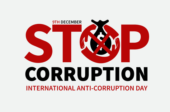 International anti-corruption day, vector graphic, Stop Corruption, Banner Illustration, say no to corruption, web banner, 9th December, Vector Template, flat design, flyer design, flat illustration