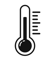 Thermometer hot cold temperature vector icon