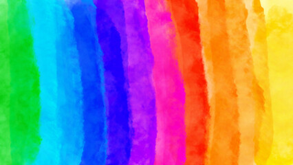 Abstract Rainbow Watercolor Background - Colorful Painting Art