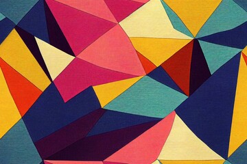 Fototapeta premium Colorful textile fabric patterns with geometric effect in organic grift structure