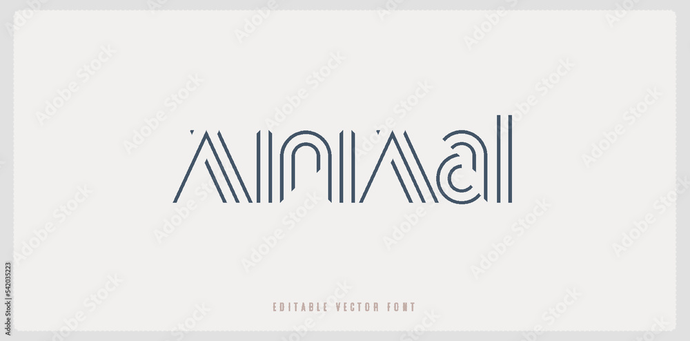 Poster minimal text modern alphabet fonts and numbers template. abstract urban thin line font typography ty