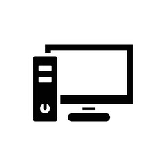 desktop computer icon design vector template