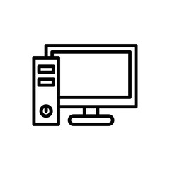 desktop computer icon design vector template