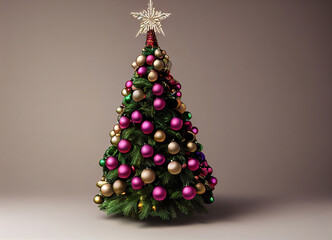 Christmas Tree with Beautiful Decorations, festive mood || Computer Generated 3D Artwork