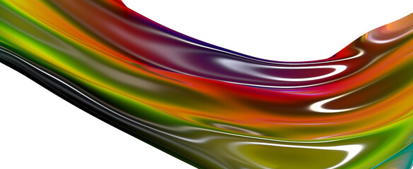 Colorful flowing liquid thermal waves abstract background