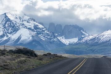 Fototapeta premium Mountains of Torres del Paine, W Circuit, Patagonia, Chile