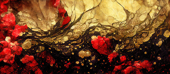 Herbst Blätter Abstrakt Farbe Hintergrund Backdrop Digital Art AI Illustration 3D Effekt Gestaltung Natur