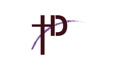 Initial Letter HD Logo. HD Stock Letter Logo design.