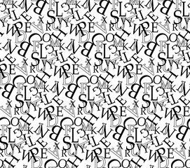 seamless pattern with letters
