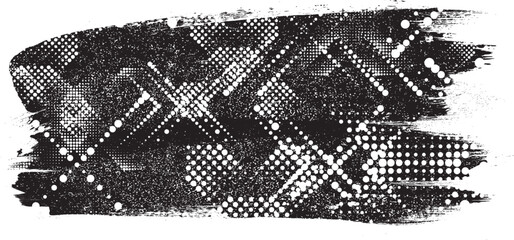 Grunge Paint stripe . Vector brush Stroke . Distressed banner . Black isolated paintbrush collection . Modern Textured shape . Dry border in Black . 