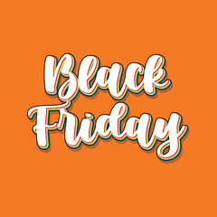Black Friday script typography Illustration for Business Promotion.