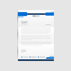Minimalist and professional corporate letterhead design vector template
