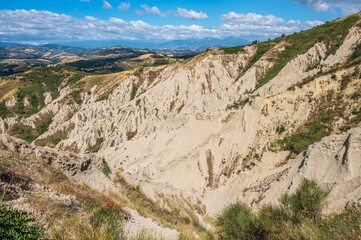 Fototapeta na wymiar The calanchi di Atri with its stupendous and amazing clayey formations