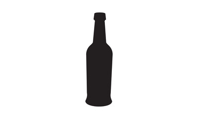 Wine bottle icon isolated on white background. Vector illustration.
